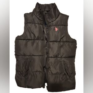 Black polo puffer vest
